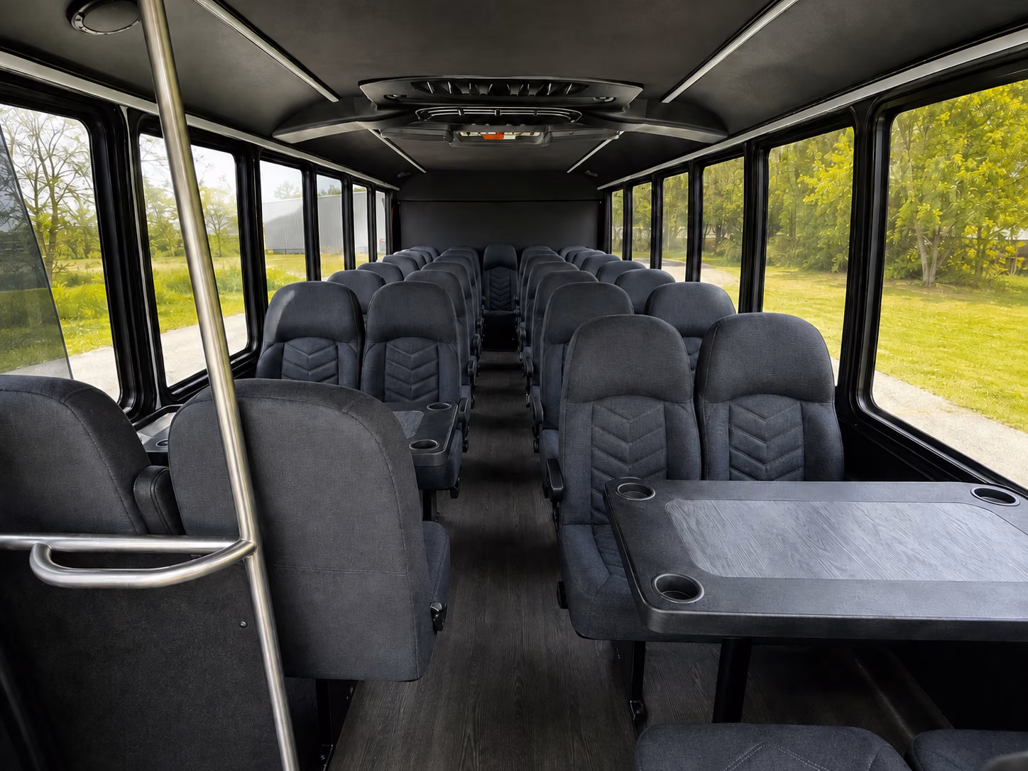 albany 18 passenger minibus interior