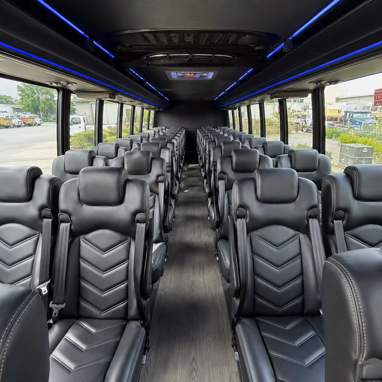 albany 25 passenger minibus inside