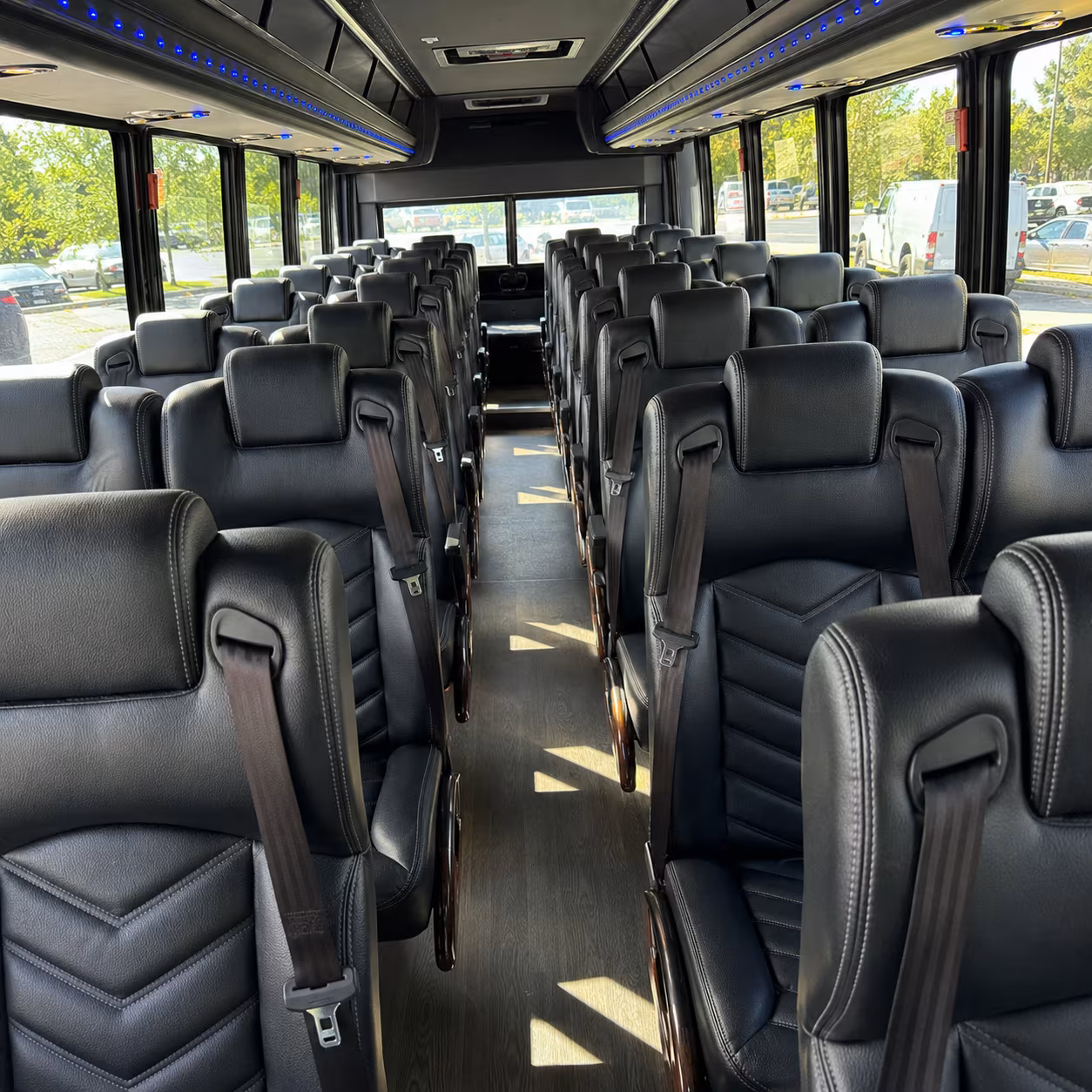 albany 25 passenger minibus interior