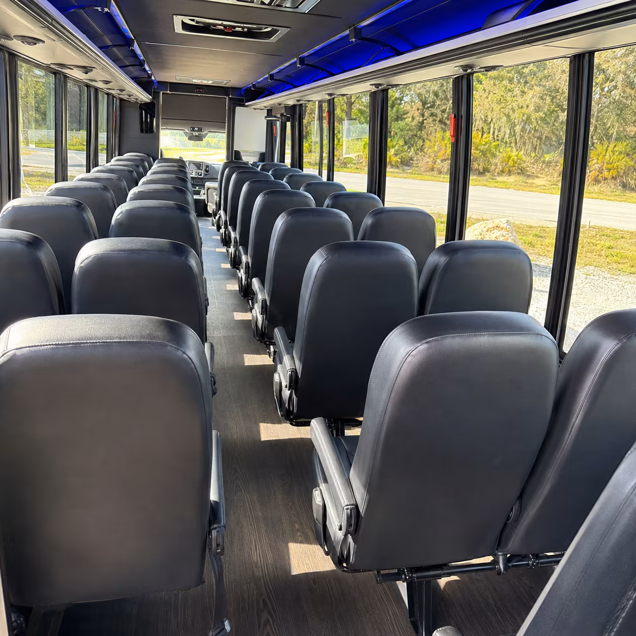 albany 28 passenger minibus inside