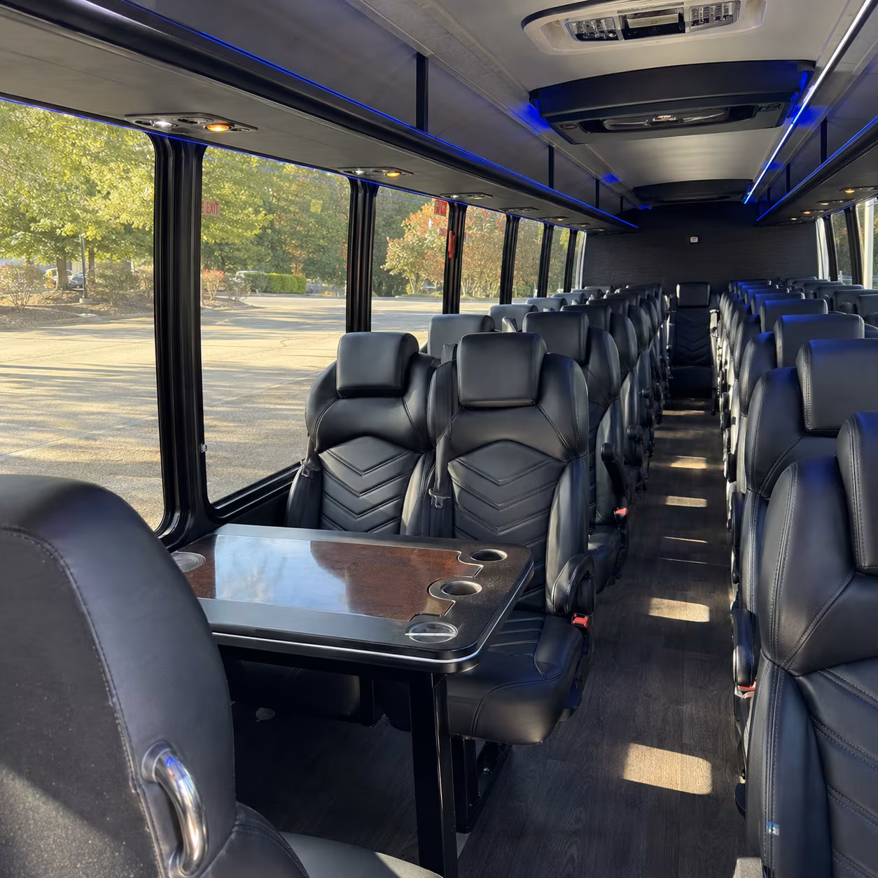 albany 28 passenger minibus interior
