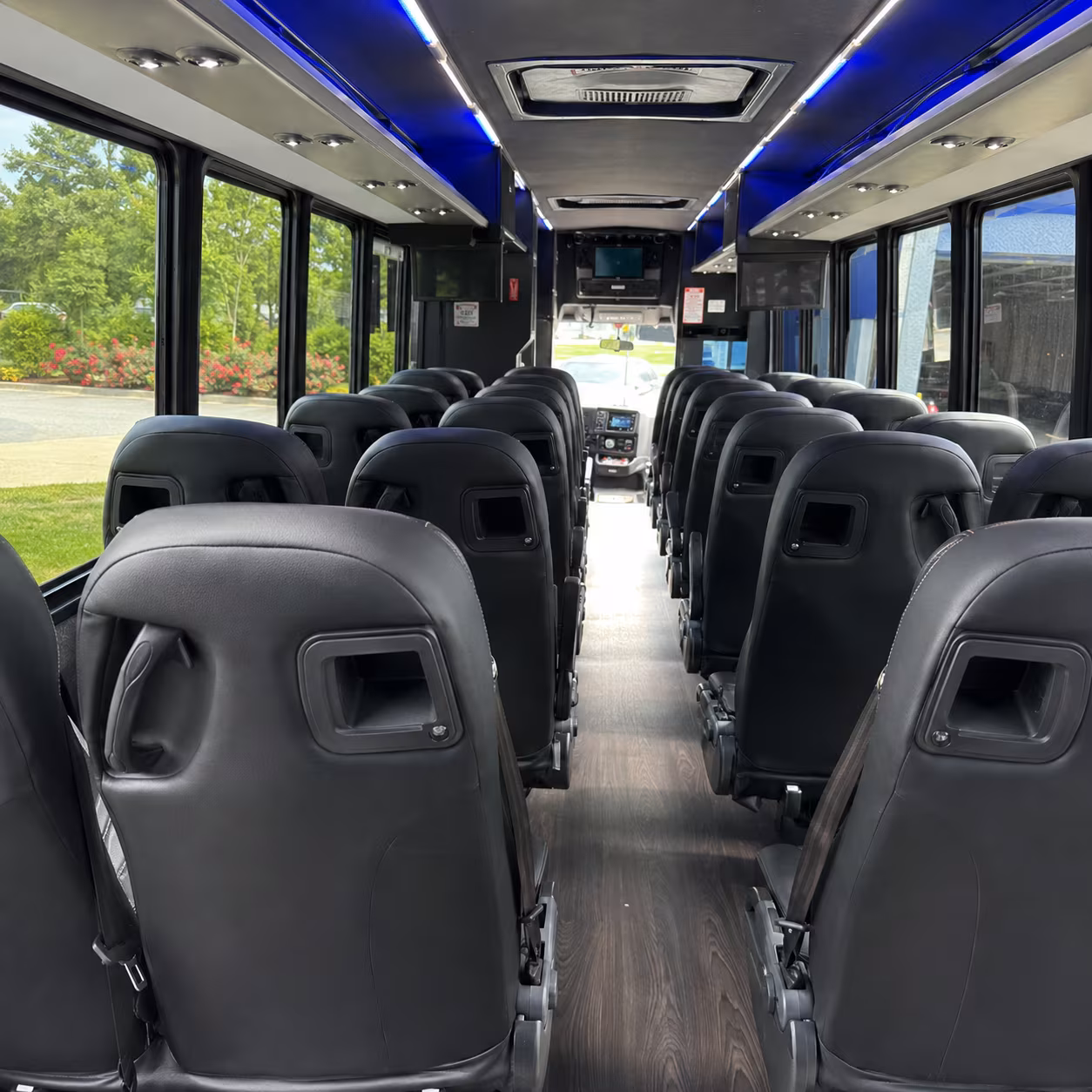 albany 30 passenger minibus interior