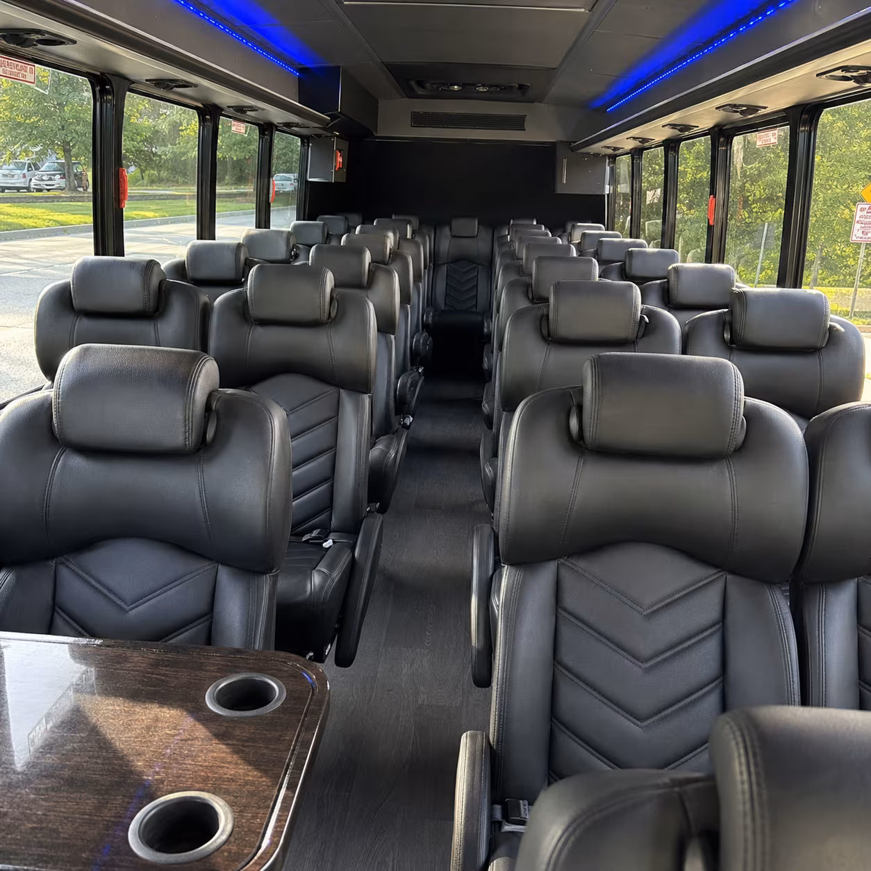 albany 35 passenger minibus interior