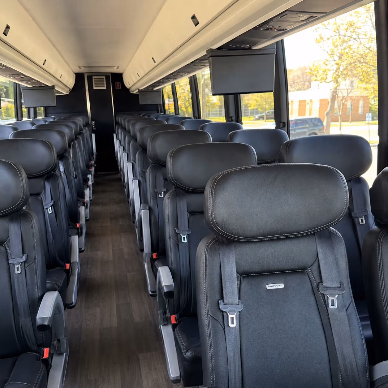 albany 45 passenger charter bus inside