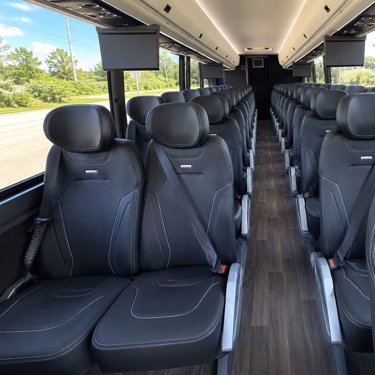 albany 47 passenger charter bus inside