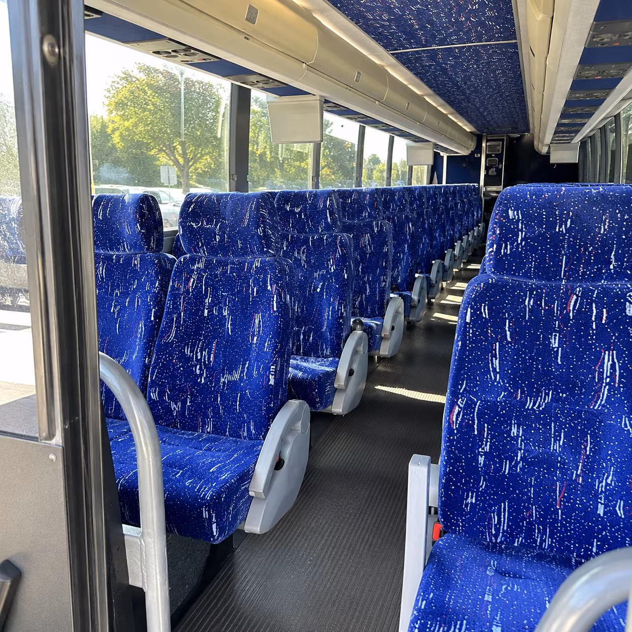 albany 50 passenger charter bus inside