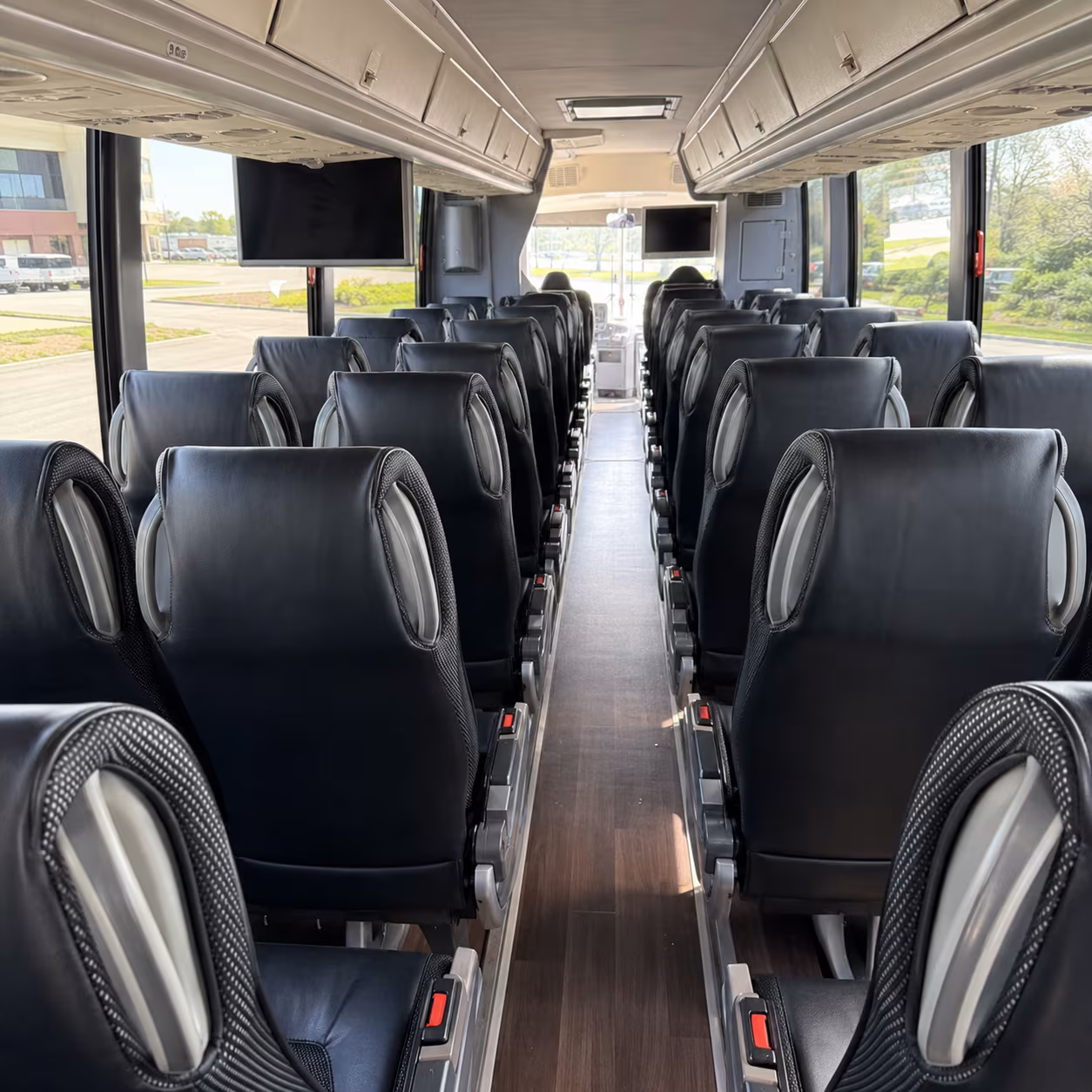 albany 56 passenger charter bus inside