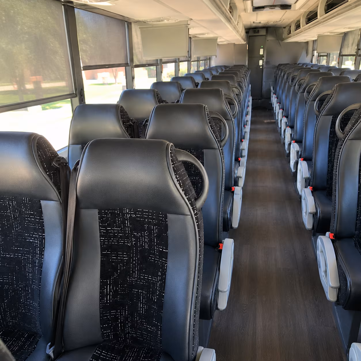 albany charter bus inside