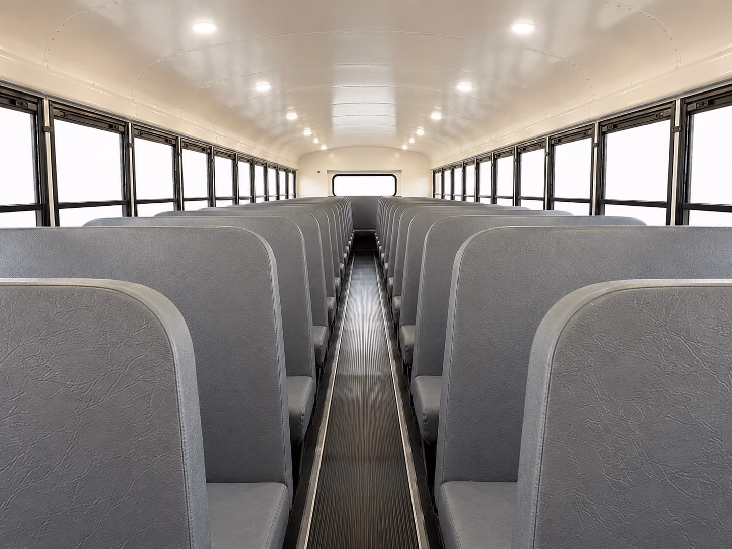 albany school bus inside